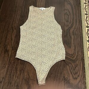 NWOT Gaze cheetah print bodysuit, size M